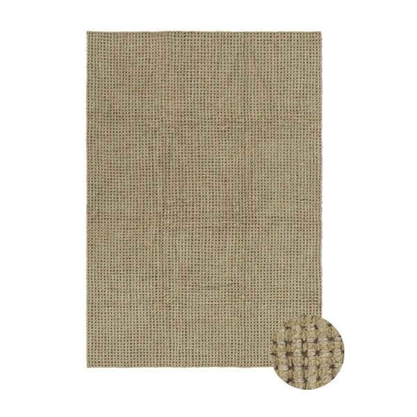 Kaki zelena pralna ročno tkana volnena preproga 140x200 cm Unexpected Wool – Lorena Canals