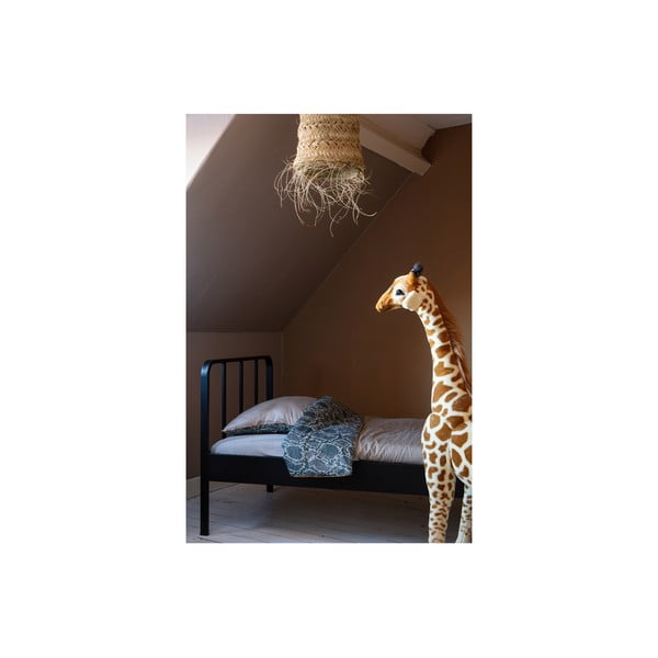 Črna kovinska postelja z letvenim dnom 90x200 cm Mees – WOOOD-image-4