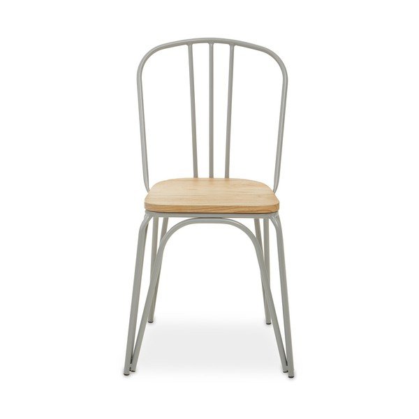 Siv/v naravni barvi jedilni stol iz masivnega bresta District – Premier Housewares-image-2