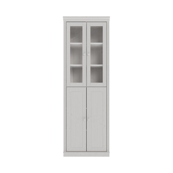 Bela vitrina iz masivnega bora 74x223x37 cm Anita – Støraa