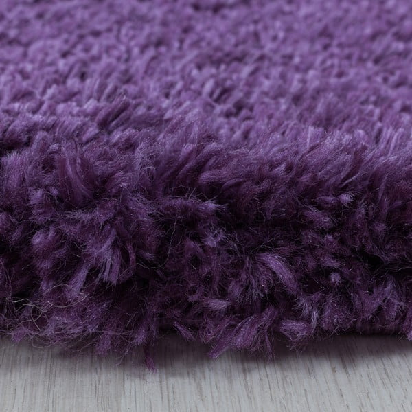 Temno vijolična okrogla preproga ø 120 cm Fluffy – Ayyildiz Carpets-image-3