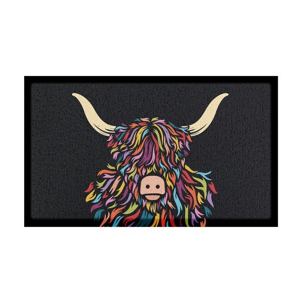 Predpražnik iz PVC-ja 40x70 cm Highland Cow – Artsy Doormats