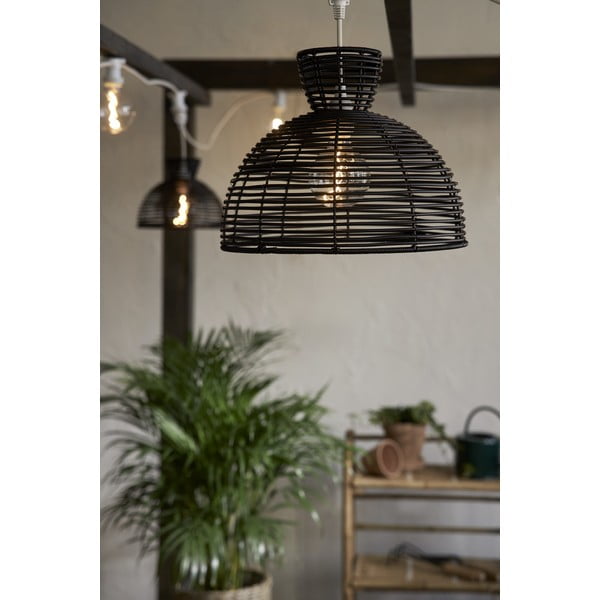 Črno zunanje senčilo za stropno svetilko Star Trading Runde, ø 37,5 cm-image-2