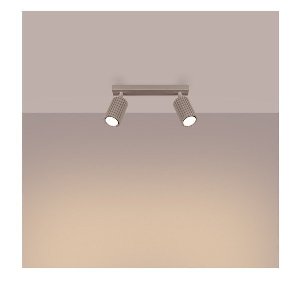 Sivorjavo kovinsko točkovno svetilo 6,5x30 cm Gleam – Sollux-image-1