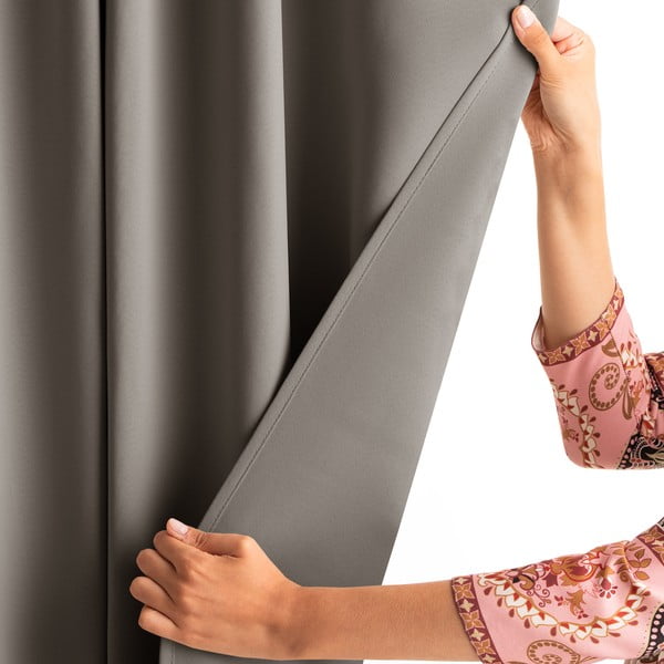 Sivo-bež zavesa za delno zatemnitev 140x270 cm Kierra – Restilo-image-3