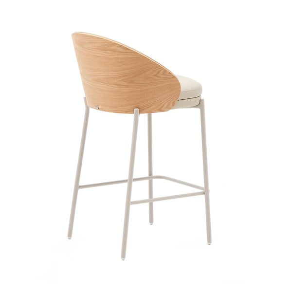 Barski stol v bež in naravni barvi (višina sedeža 65 cm) Eamy – Kave Home-image-3