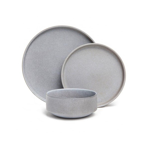 12-delni set sive lončene posode Bonami Selection Malia