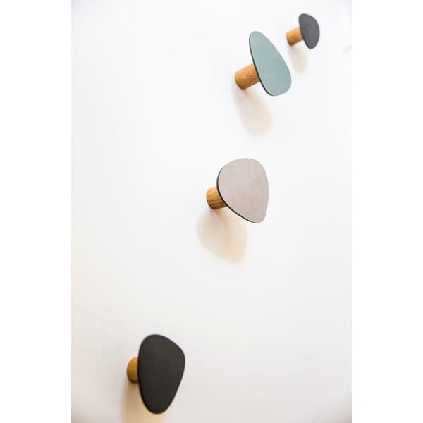 Prašno zelen jeklen stenski obešalnik Dot L Nupo – LIND DNA-image-1