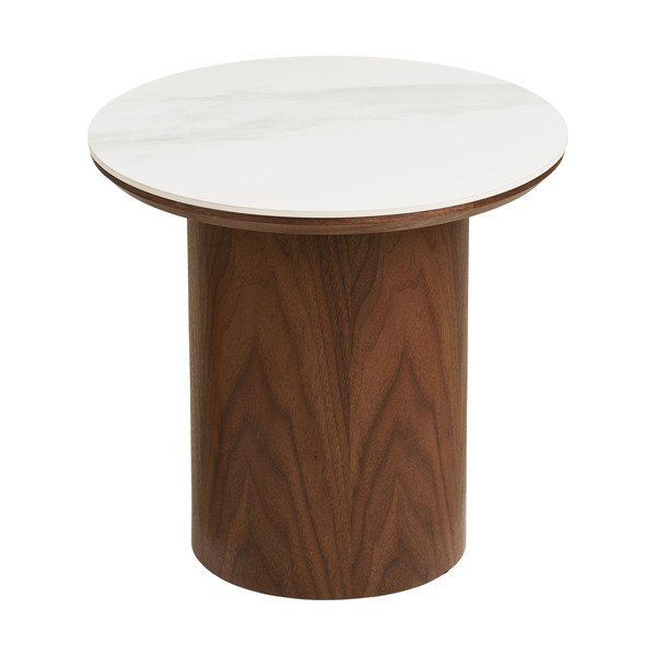 Okrogla stranska mizica s keramično ploščo ø 40 cm Noli – House Nordic-image-2