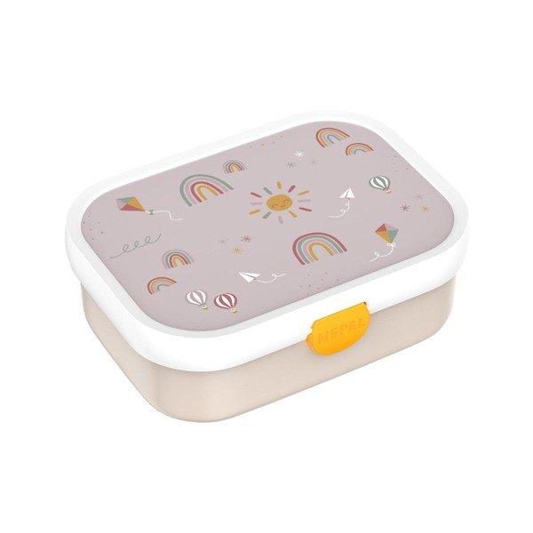 Bež plastična otroška posoda za malico Sunshine & Rainbow – Mepal