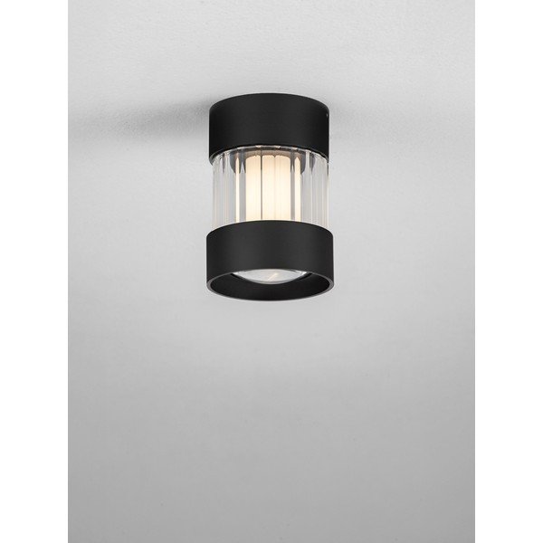 Mat črna aluminijasta LED zatemnitvena stropna svetilka s steklenim senčilom Glovia – Nova Luce-image-4