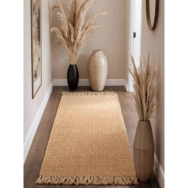 Ročno tkan tekač iz jute v naravni barvi 80x200 cm Fjord – Hanse Home-image-1