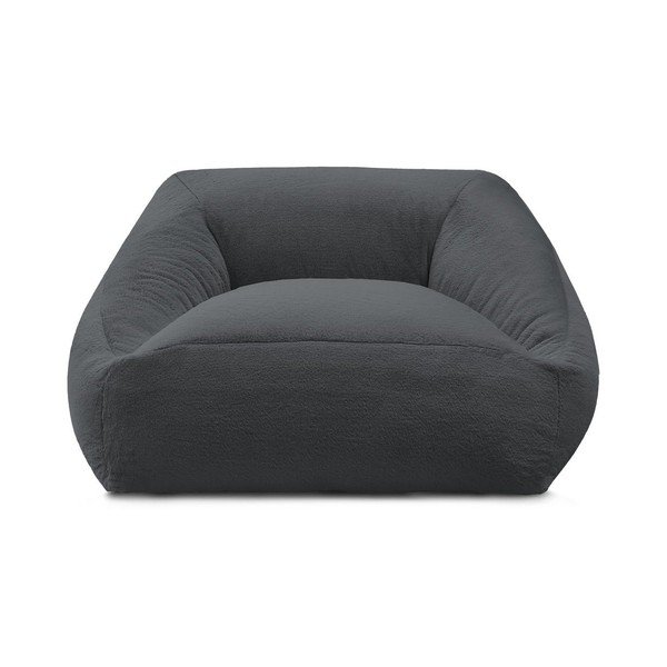 Temno siva vreča za sedenje iz umetnega krzna Lilibet – Bobochic Paris-image-2