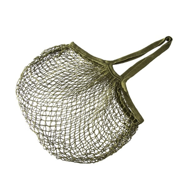 Olivno zelena nakupovalna vrečka Orion String iz mreže