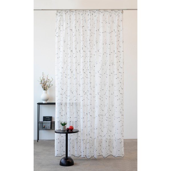 Bela prosojna zavesa 300x260 cm Muza – Mendola Fabrics-image-1
