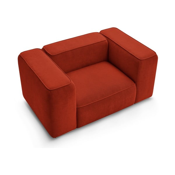 Opečnato oranžen fotelj Zephyr – Bobochic Paris-image-4