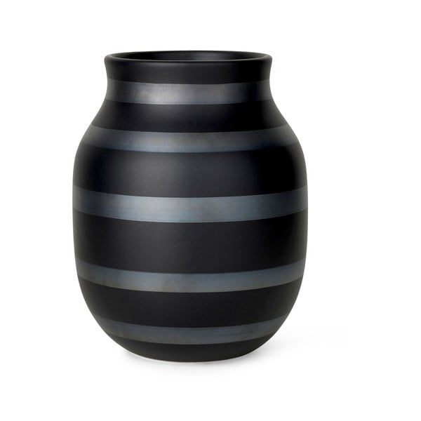 Črna keramična vaza ø 16 cm Omaggio - Kähler Design