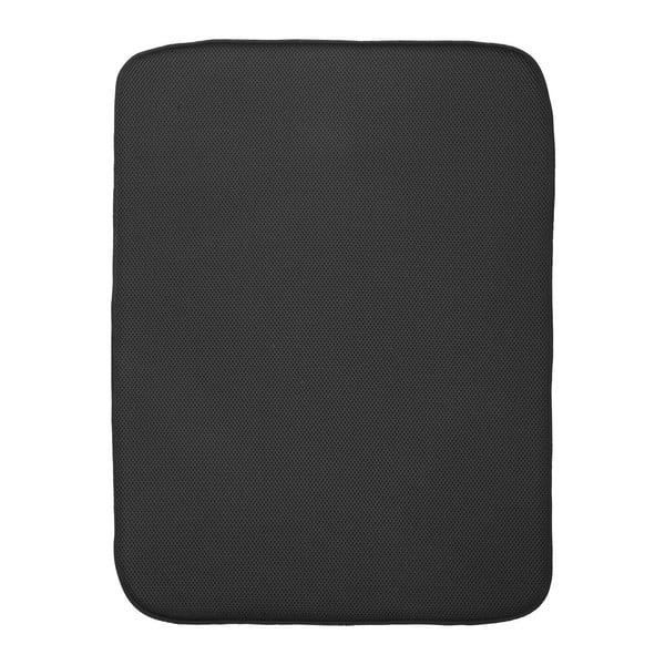 Črna podloga iDesign iDry za pomivanje posode, 24 x 18 cm