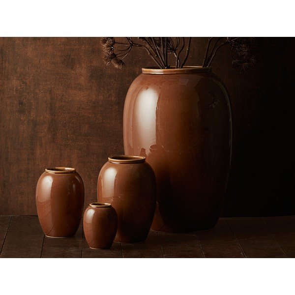 Temno oranžna keramična vaza Bitz, višina 25 cm-image-1