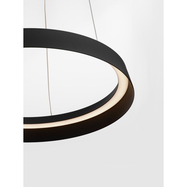 Mat črna aluminijasta LED zatemnitvena viseča svetilka s senčilom iz akrilnega stekla ø 45 cm Ormi – Nova Luce-image-2