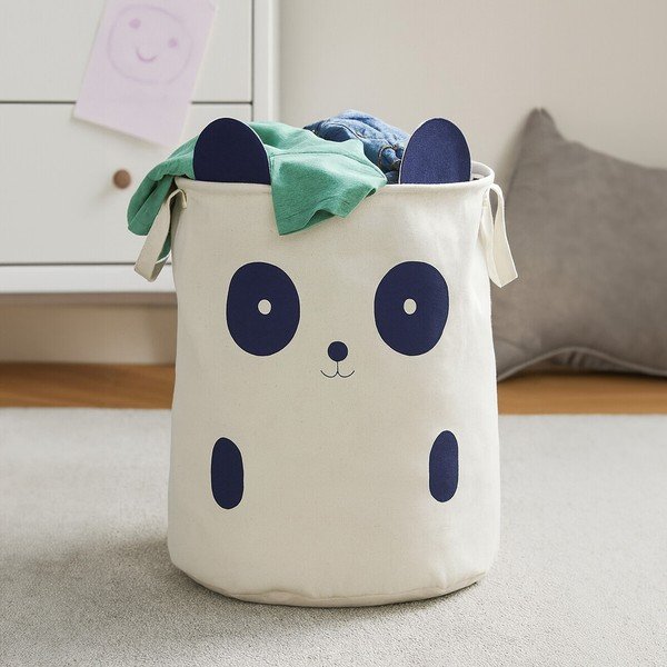 Bela tekstilna otroška škatla za shranjevanje ø 38x48 cm Mimo Panda Face – Premier Housewares-image-2