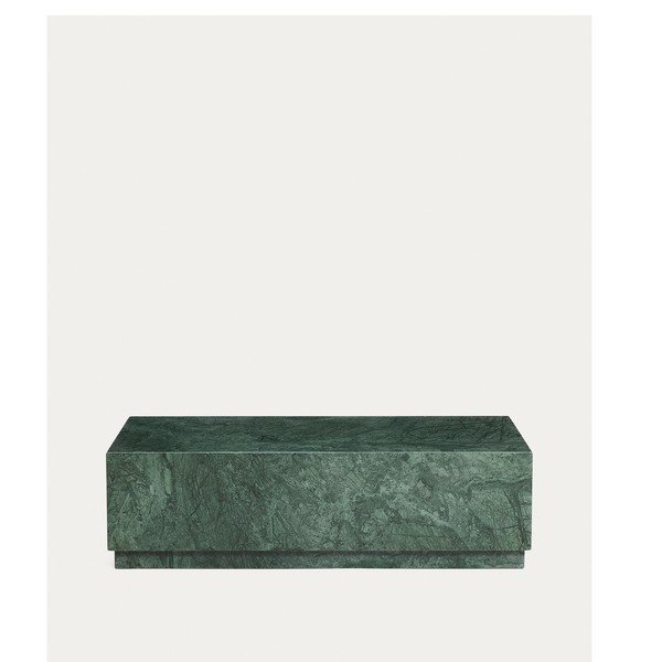 Zelena marmorna klubska mizica 50x100 cm Sorein – Kave Home-image-3