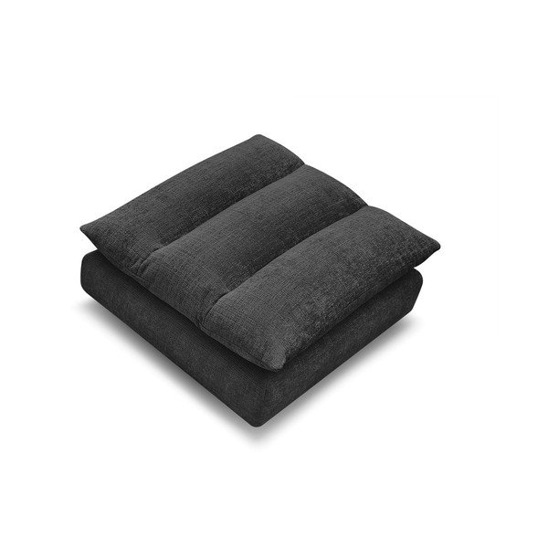 Črn tabure iz šenilje Neil – Bobochic Paris-image-2