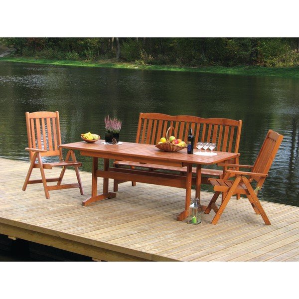 Vrtna miza iz masivnega bora 90x160 cm Luisa – Rojaplast-image-1