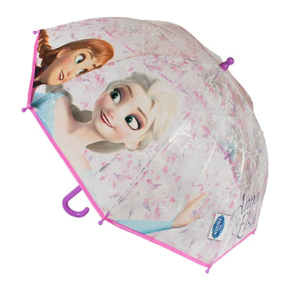 Otroški prozorni dežnik Ambiance Anna in Elsa, ⌀ 71 cm