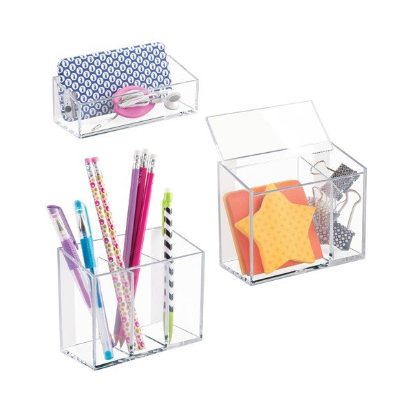 Komplet 3 organizatorjev InterDesign Affix Vanity-image-4