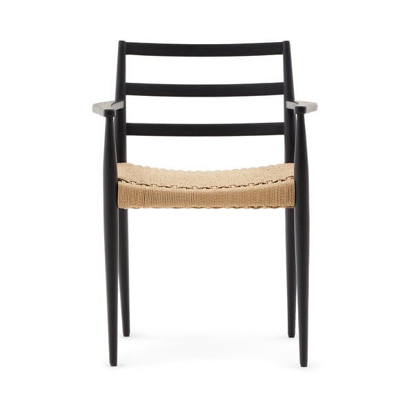 Jedilni stoli iz masivnega hrasta v črni in naravni barvi v kompletu 2 ks Analy – Kave Home-image-4