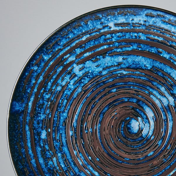 Moder keramičen krožnik MIJ Copper Swirl, ø 29 cm-image-2