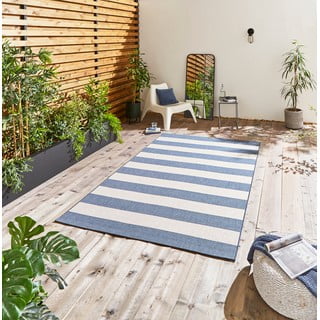 Modra/bež zunanja preproga 160x230 cm Santa Monica – Think Rugs