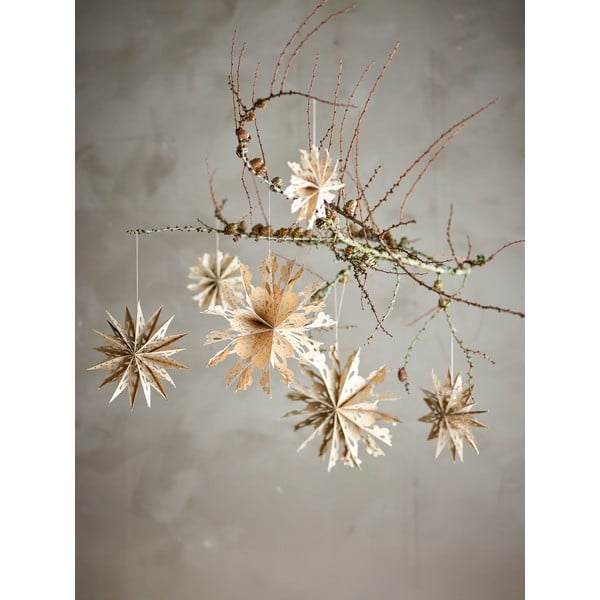 Papirnate viseča božična dekoracija v kompletu 6 ks Star – Bloomingville-image-1