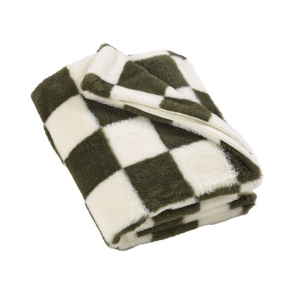 Bela/zelena odeja 130x170 cm Cosy Soft Checkerboard – Catherine Lansfield