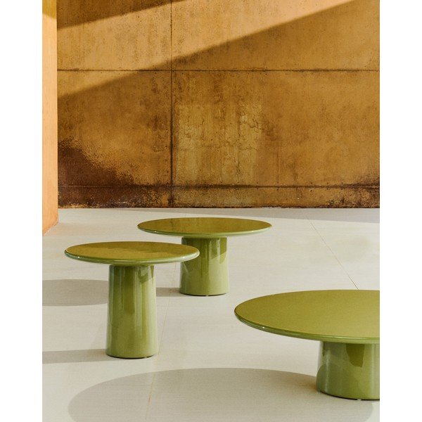 Betonska okrogla vrtna klubska mizica ø 65 cm Albanella – Kave Home-image-2