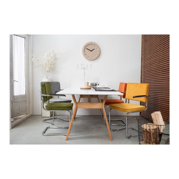 Črni oblazinjeni jedilni stoli v kompletu z nasloni za roke/gugalni 2 ks – Zuiver-image-2