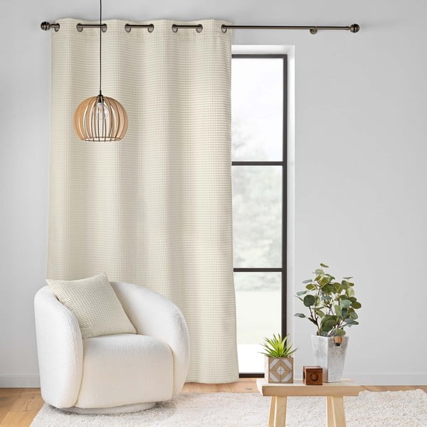 Bež žametna zavesa 140x260 cm Swing – douceur d'intérieur-image-3