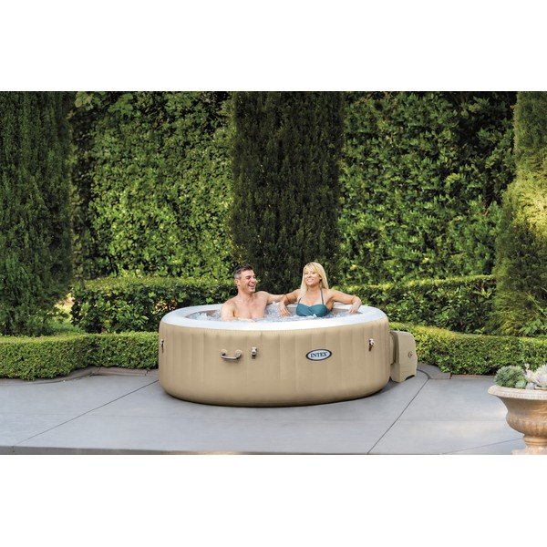 Napihljiv masažni bazen za 4 osebe ø 196 cm globina 71 cm Bubble HWS – Intex-image-1