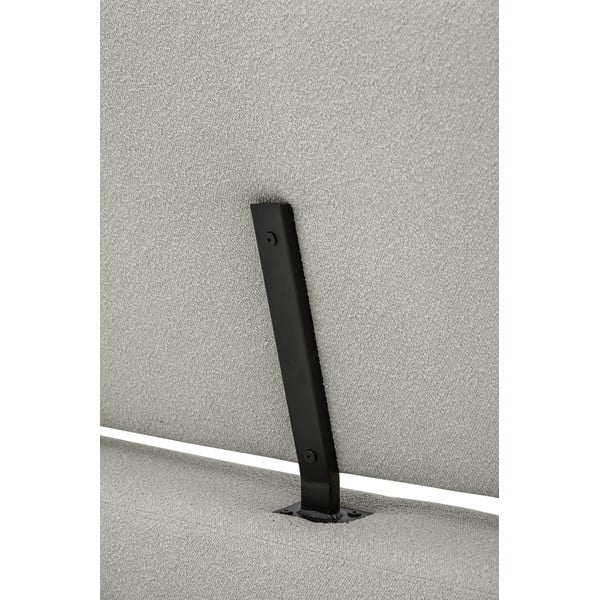 Svetlo siva oblazinjena zakonska postelja z letvenim dnom 160x200 cm Odette – Scandic-image-1