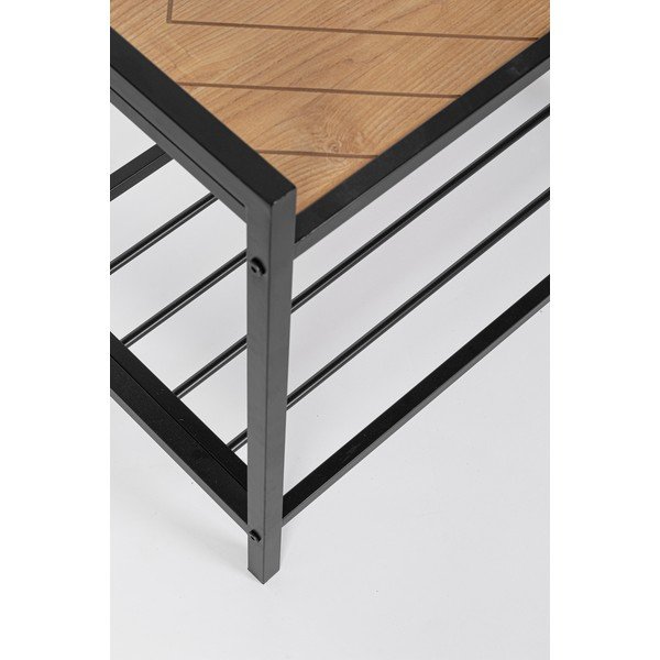 Črn/v naravni barvi kovinski stenski obešalnik s polico 64,5 cm Haldor – Yes Everyday-image-2