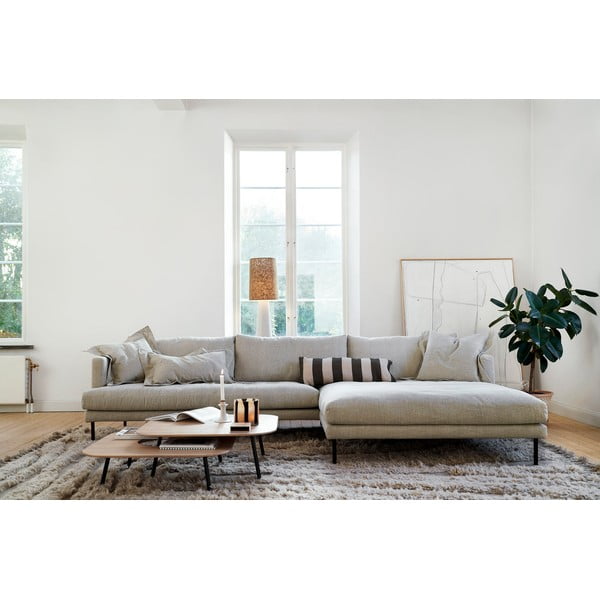 Kremno bela kotna sedežna garnitura (desni kot) Britt – Sits-image-3