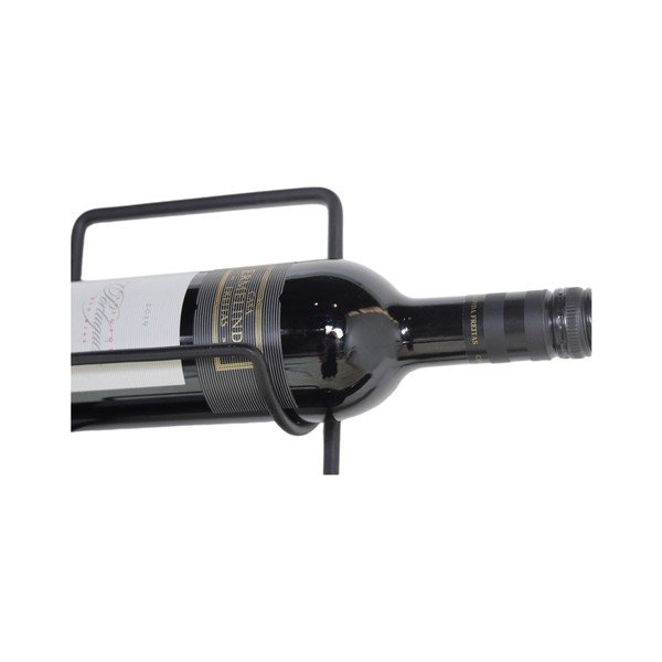Črno stensko stojalo za vino iz mangovega lesa za 4 steklenice - HSM collection-image-3