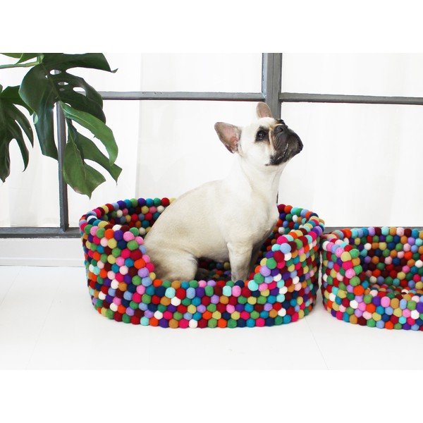 Barvna postelja za hišne ljubljenčke iz volnenih kroglic Wooldot Ball Pet Basket Multi, 60 x 40 cm-image-2