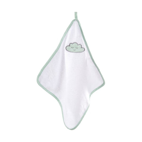 Bela bombažna otroška brisača s kapuco 80x80 cm Happy Cloud – Roba-image-2