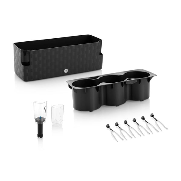 Zeleno samozalivalno korito za rože Flower Lover Cobble Trio, 40 x 14 cm-image-3