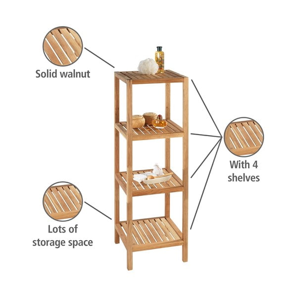 Kopalniška polica iz masivnega oreha v naravni barvi 36x112 cm Norway – Wenko-image-4