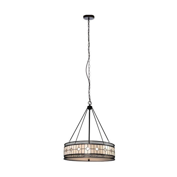 Kovinska viseča svetilka s steklenim senčilom ø 60 cm Waldorf – Premier Housewares