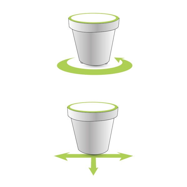 Plastičen cvetlični lonec ø 29 cm Metro Twist – Gardenico-image-1