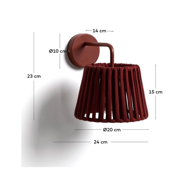 LED stenska zunanja svetilka s solarnim panelom (višina 23 cm) Aldet – Kave Home-image-4